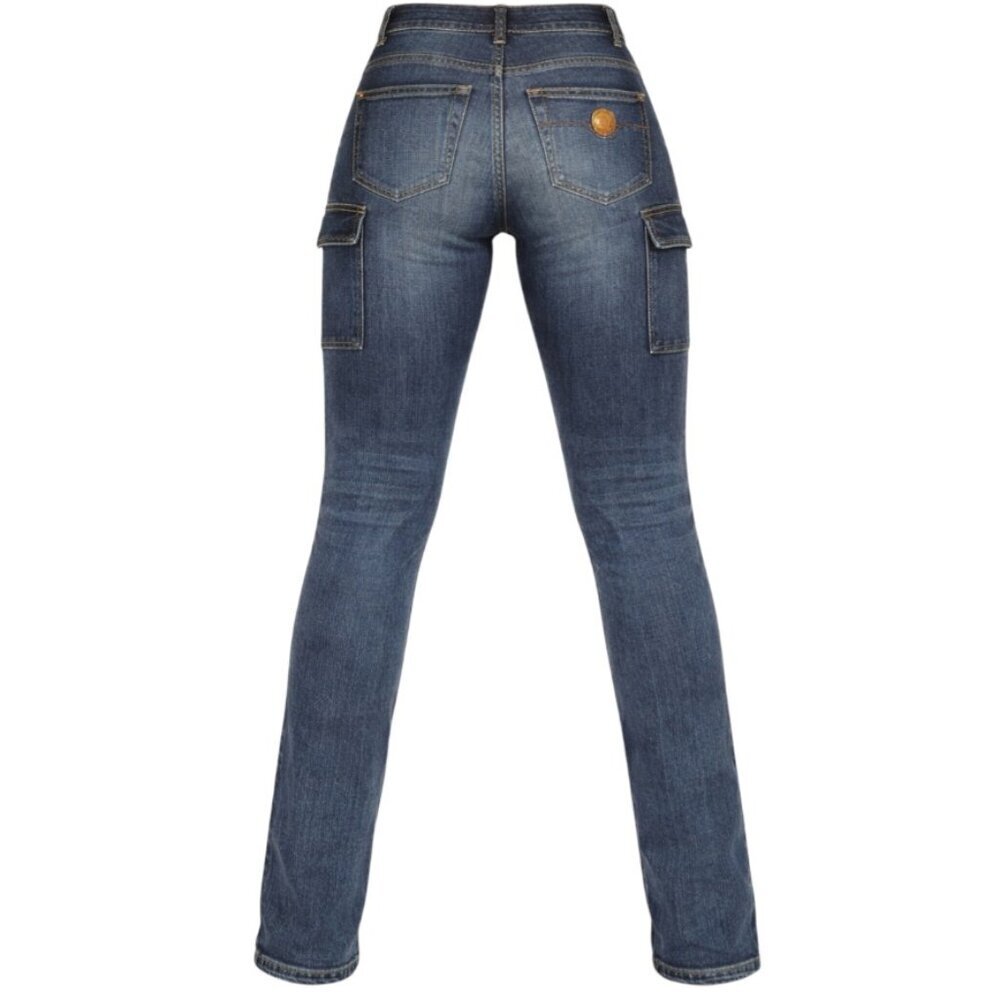 Balmain Cargo Pocket Faded Effect Slim Fit High Rise Jean, Size 34 (US 2) - Picture 3 of 14